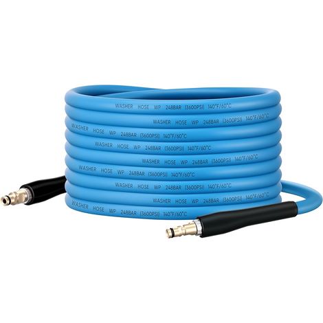 10M Kink Resistant Pressure Washer Hose, Super Flexible Replacement Hose for Karcher K2 K3 K4 K5 K6 K7 Series, Blue (1/5)