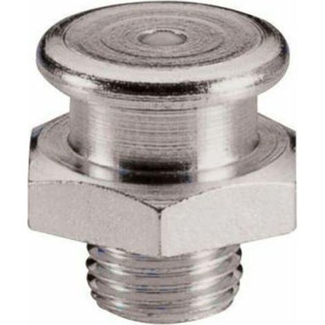 Graisseur droit UMETA à tête plate M22, acier, L.21,5 x Ø22 mm. (1/2)
