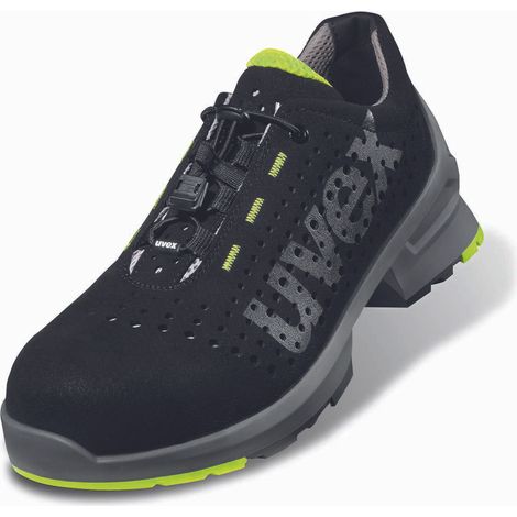 UVEX 1 Sicherheits-Halbschuh 8543 S1 ESD SR gelocht schwarz/gelb Gr. 45 W11