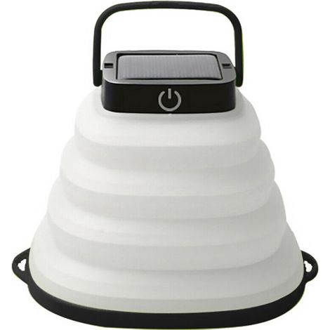 Lampe de camping pliable portable à énergie solaireétanche USBLampe de camping rechargeable suspendue, lumière jaune (1/5)