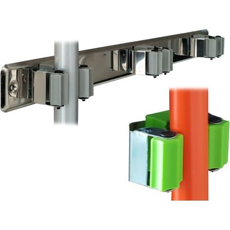 Gancio portascope in acciaio inox a 3 posti