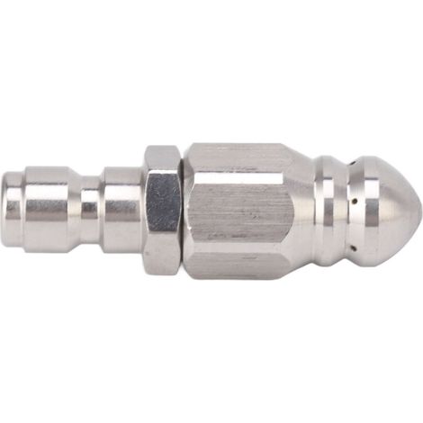 Buse de débouchage de canalisations de 56 mm, 5000 PSI, 1 buse avant et 6 buses arrière en acier inoxydable, pour déboucher les canalisations et les toilettes. (1/5)