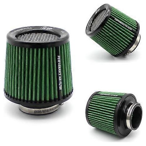 Filtre à air d'admission d'air moteur conique froid à haut débit XH-UN077-079 pour voiture, taille : 63 mm (vert) ( ) (1/5)