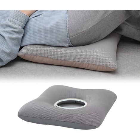 Oreiller duo, oreiller diaphragme, oreiller beignet contre les escarres, oreiller doux, respirant, réduisant la pression contre la sciatique, pour les personnes âgées, les femmes enceintes et pour pré (1/5)