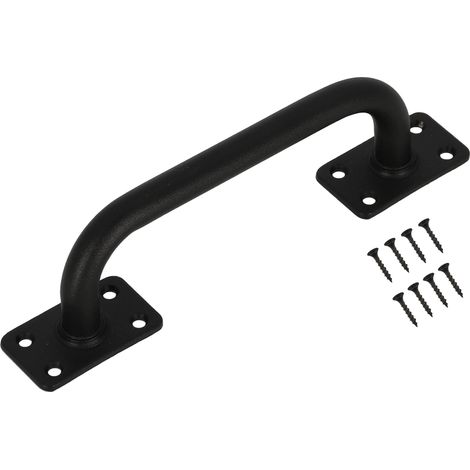 Manilla para puertas correderas, puertas de muebles, acero, negra, 220 (1/5)