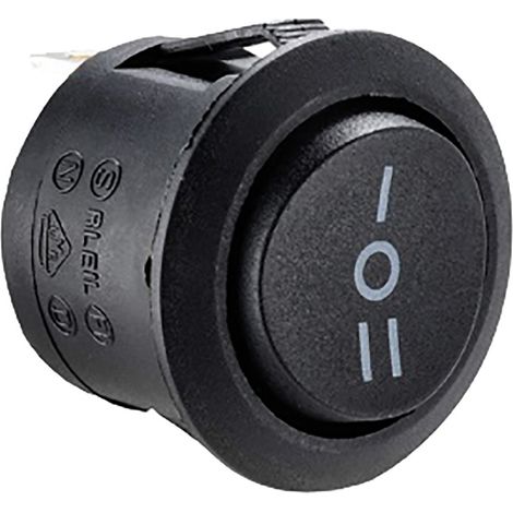 Rs Pro – Interrupteur à bascule unipolaire noir On-Off-On – Configuration 2 directions – Courant 10A – Découpe 20.8mm x 20.6mm (1/3)