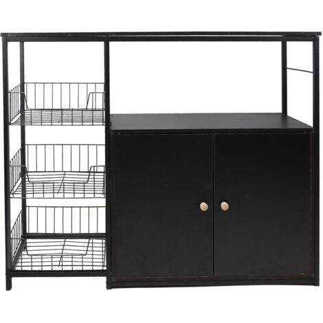Armoire de rangement pour cuisine, meuble d'appoint multifonctionnel au sol, idéal pour la salle à manger et le salon (1/5)