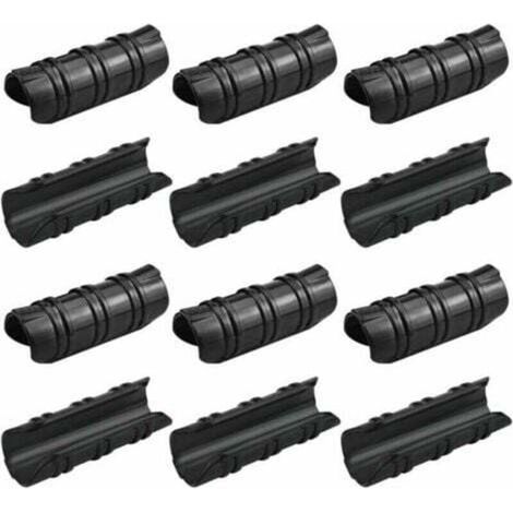 100 Pcs Greenhouse Clips 25mm High Temperature Resistant Garden Greenhouse Clips Durable Easy to Use for Securing Greenhouse Tarpaulins, Banners, Hoses, and Garden Films - Black (1/4)