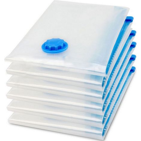 Sacs de Rangement sous Vide Lot de 6Type 100x80cm Housses de Rangement sous Vide Voyages Réutilisables pour Matelas Literie Oreillers Vêtements Couettes Oi-FRIS (1/5)