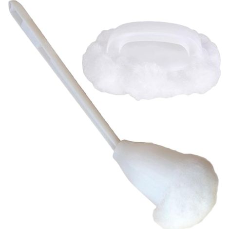 Brosse WC, nylon/ABS, blanc, pour cuvette et nettoyage profond (1/5)