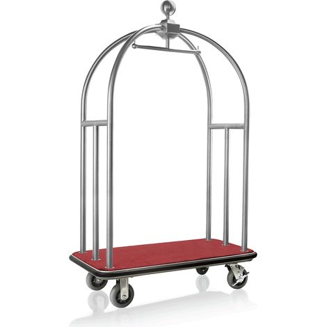 Chariot à bagages en Acier Inoxydable rouge L 1120 mm l 610 mm H 1860 mm 5 - Was Germany