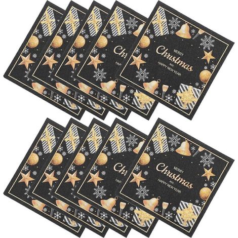 Serviettes jetables pour dîner de Noël, compatibles avec les fêtes, lot de 3 (1/5)