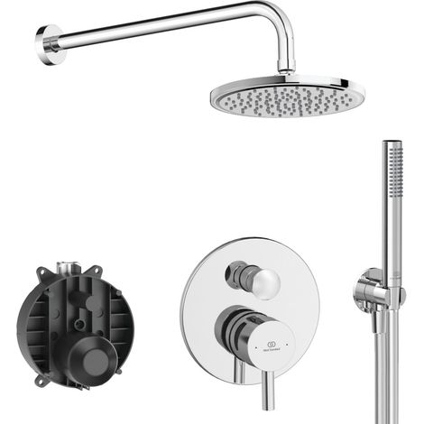 Ideal Standard - Ceraline Kit Doccia completo di parte interne ed esterne, Cromato