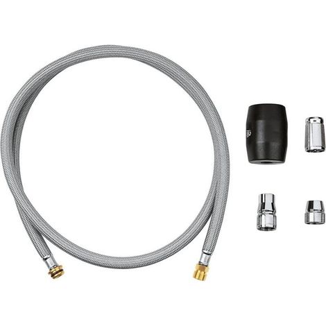 Robinet de cuisine flexible avec douchette extractible, compatible avec les derniers modèles de robinets Grohe, tressé en nylon, 48293000 (1/2)