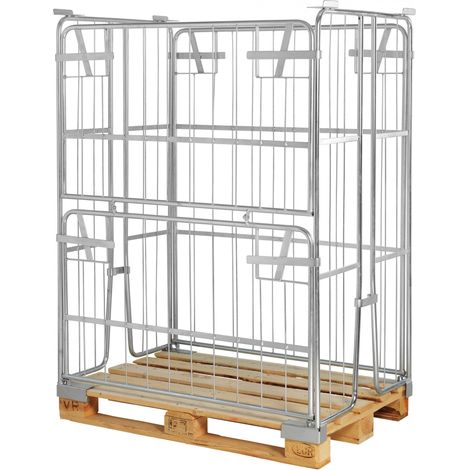 Kongamek Palettencontainer verzinkt 1500mm hoch passend zu Europaletten 1200x800mm