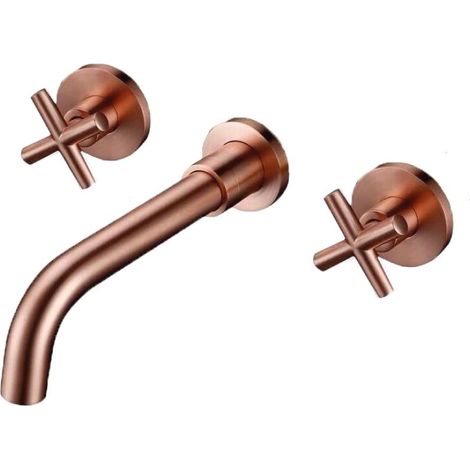 Unterputz-Zweigriff-Waschtischarmatur CARBINI rosegold