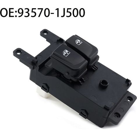93570-1J500 Interrupteur de lève-vitre électrique à interrupteur unique, applicable aux modèles Hyundai i20 de 2007 à 2015, contrôle la montée et la descente d'une vitre électrique de porte unique. (1/4)