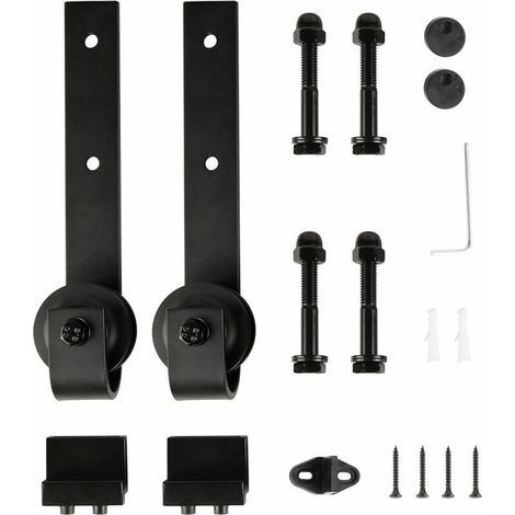 Roulette Porte Coulissante, Accessoires pour Portes Coulissantes, Noir (Roulette kit seulement) (1/4)