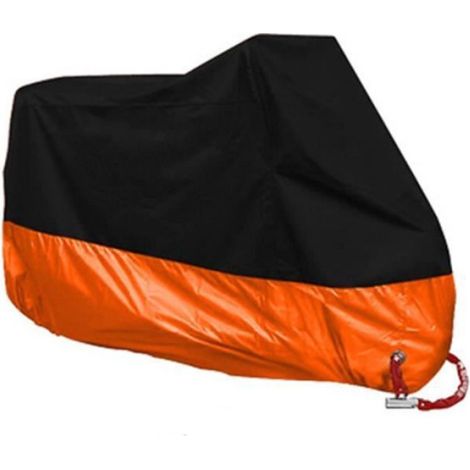 Housse moto 4XL 2301–2600 mm Polyester 190T - Orange - Pour Honda Goldwing 1800, VTX 1800, CBR F4i, Yamaha FZ6 (1/4)