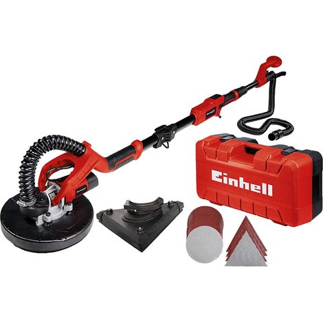 Levigatrice a giraffa Einhell TE-DW 225 X (750 W, portaspazzole a molla, manico telescopico fino a 165 cm, venduta con dischi abrasivi e triangoli, tamponi in tessuto abrasivo e custodia) (1/10)