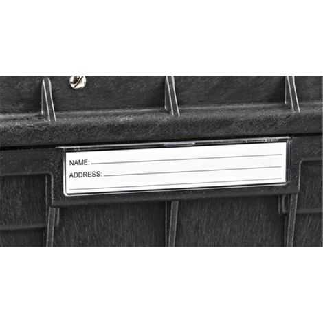 Porte-étiquettes GT LINE grand format, mesurant 12 x 24 cm et fabriqué dans un matériau durable.