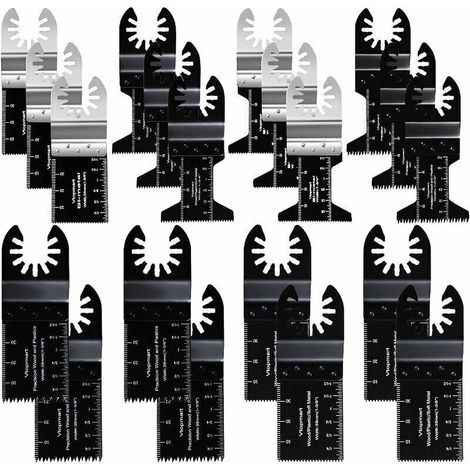 20 oszillierende Multifunktions-Sägeblätter für Metall und Holz, kompatibel mit Fein Multimaster Porter, Black & Decker, Bosch, Craftsman, Ridgid, Ryobi, Makita, Milwaukee und Rockwell-Kabeln