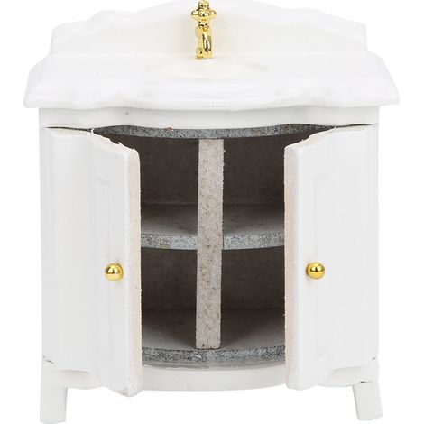 Accessoires de mobilier décoratifs miniatures pour lavabo de maison de poupée à l'échelle 1:12 (1/5)