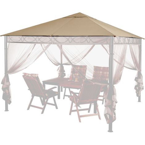 Ersatzdach 3x3m Stil Pavillon Sand Ersatzbezug