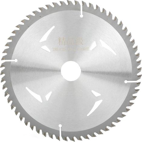 Lame de scie 60 dents en carbure cémenté de haute qualité pour le travail du bois, outil de coupe, accessoires pour meuleuse d'angle, 180 x 25,4 x 2,0 mm (1/5)