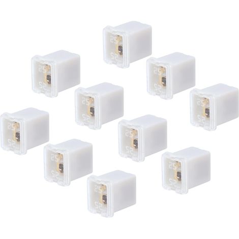 10pcs Automobile Cartouche Fusible 48V 25A Blanc (1/4)