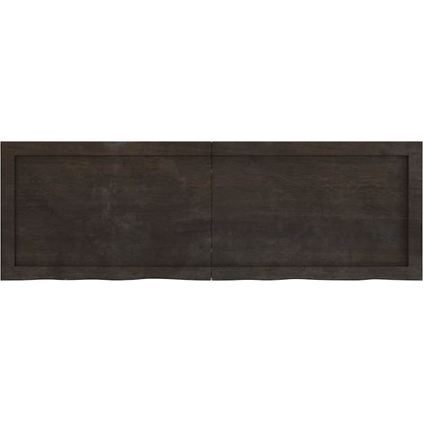 Maison Exclusive - Piano Tavolo Marrone 120x40x(2-6) cm Rovere Massello Trattato