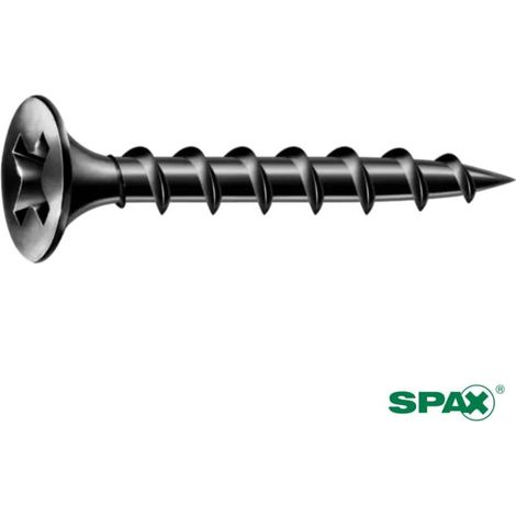 Vis Placo SPAX Tête Trompette Phillips 3.9X25 Acier Phosphaté Noir (1/2)