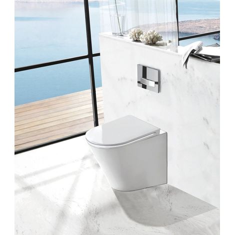 Spülrandloses Stand-WC inkl. Soft-Close Sitz BTW-6055