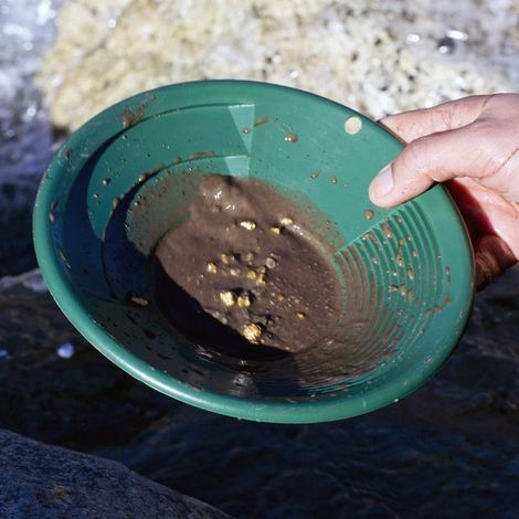 Disque à orpaillage en plastique épais à manivelle, bassine de tamisage et de lavage de l'or, petite batée pour laver l'or dans le sable de rivière, outils pour l'or alluvionnaire (1/4)