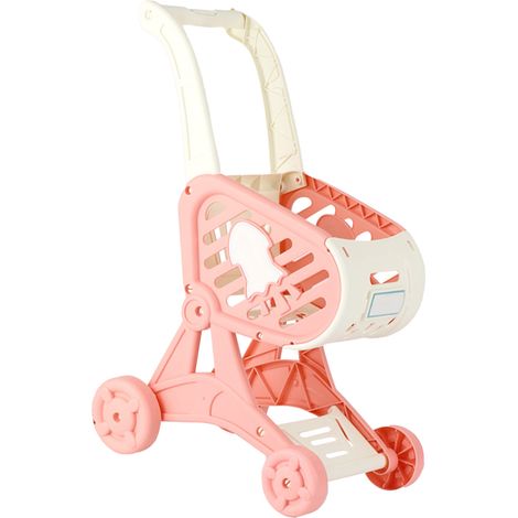 Chariot de supermarché pour enfants, jouet pour enfants, jeu de simulation de courses rose (1/5)