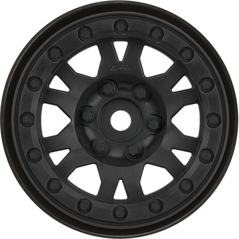 1-10 Impulse Front-Rear 1.9 12mm Rock Crawler Wheels (2) Black
