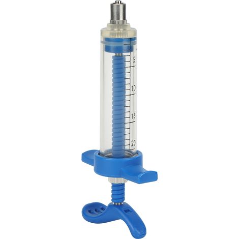 Seringue en plastique et acier, injecteur pour animaux, accessoires de seringue, matériel de soins vétérinaires, 20 ml, plastique et acier (1/5)
