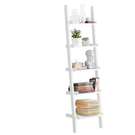 SoBuy Modern 5-tier Bookcase Wood Storage Shelves White ,FRG17-W (1/5)