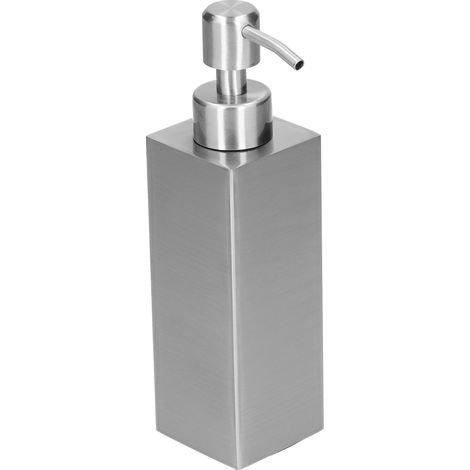 Distributeur de savon manuel de 250 ml, flacon de lotion en acier inoxydable 304 pour centres commerciaux et hôtels. (1/5)