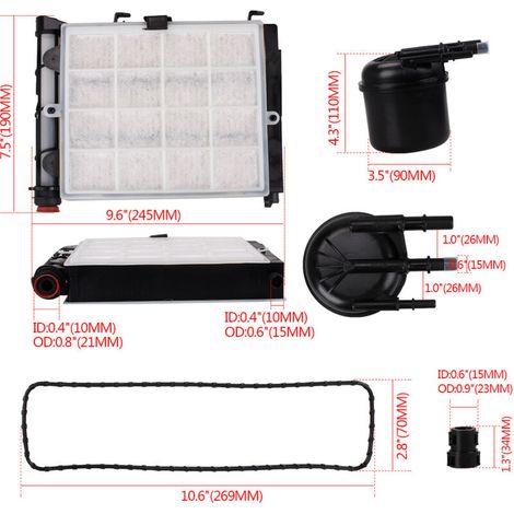 Teile für die Fahrzeugmodifikation, Kraftstofffilter für 6,7-Liter-Langhubmotor FD4625 FD4624 HC3Z-9N184-B, eine Packung. (1/4)