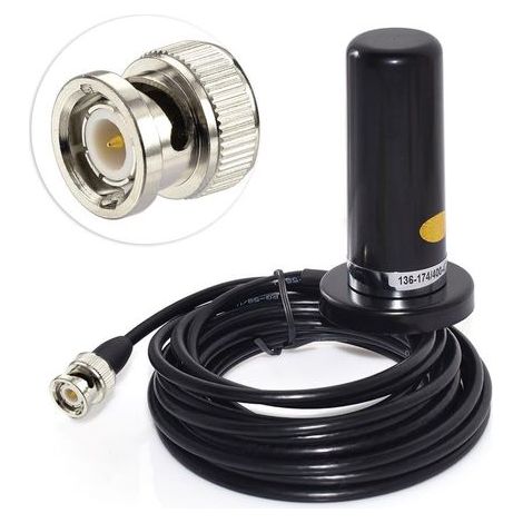 Voertuig/Auto Mobiele Radio 9cm Antenne Dual Band VHF UHF 136-174Mhz 400-470Mhz Magnetische BNC Mannelijke Antenne geschikt voor BCD996P2 BC75XLT BC125AT Scanner, Handheld Radio, Politie Scanner etc (1/5)