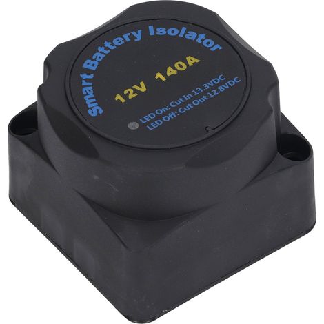 Intelligentes Batterietrennrelais 12V 140A, VSR Automatischer Doppelladegerät-Koppler mit Spannungserkennung, Komplettset für Wohnmobile und Boote (1/5)