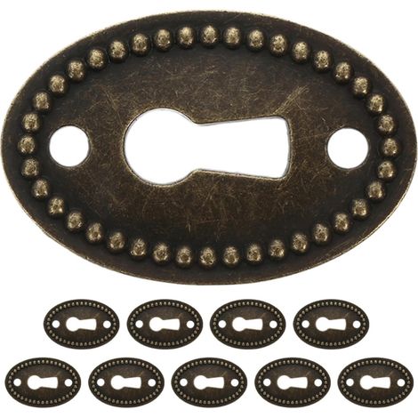 Healeved, lot de 10 cache-serrures ovales décoratifs vintage en (1/5)