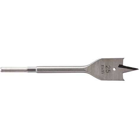 7641000 1 Mêche Plate Ws, Ø 25 Mm, Longueur 152 Mm, Queue 6 Pans, Pointe de Centrage Affûtée argent (1/5)