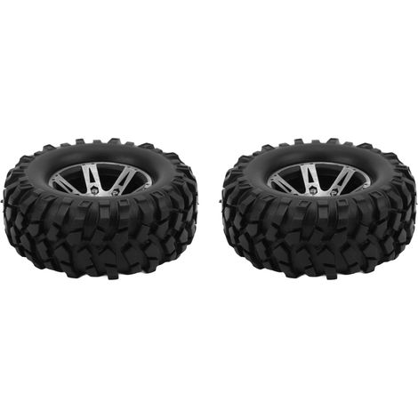 1,9-Zoll (96 mm) Gummireifen mit Leichtmetallfelgen für Axial SCX10 1/10 RC Crawler Car (schwarz) (1/5)