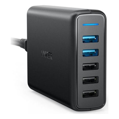 Adattatore di alimentazione anker powerport velocità 5 63w 5x usb nero (1/4)