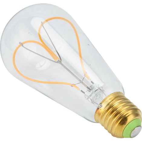 Ampoule LED transparente en forme de cœur pêche, culot E27, 4W, lumière chaude, 110V (1/5)