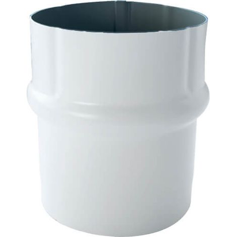 Manchon descente de gouttière aluminium circulaire Ø80 mm blanc – Raccord eau pluviale extérieur – ALUHOME