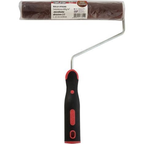 Rullo Spugna Marrone da 22cm per Superfici in Legno Densita' 60KG/M3