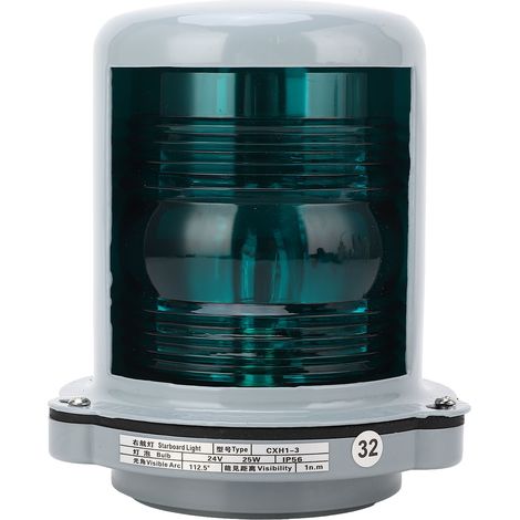 Starboard 12M LED-Navigationslicht, grün, für Boote, Ankerlicht und Mastsignal, DC24V 25W (1/5)